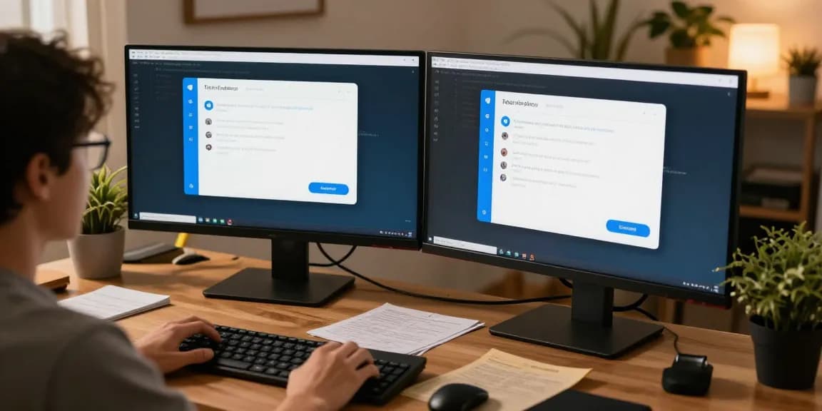 Customizing Telegram to Chinese interface in a tech workspace.